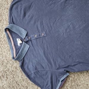 Carbon2cobalt Polo Men's 2XL XXL Cotton Blue-Gray EUC